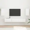 Image de vidaXL Ensemble meuble TV 5 pcs Blanc brillant Bois d'ingénierie