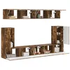 Image de vidaXL Ensemble meuble TV 5 pc Chêne fumé Bois d'ingénierie