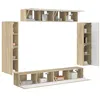 Image de vidaXL Meuble TV 8 pc Chêne Sonoma