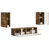 Image de vidaXL Ensemble meuble TV 4 pc Chêne fumé Bois d'ingénierie