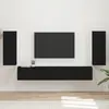Image de vidaXL Ensemble meuble TV 4 pcs Noir Bois d'ingénierie