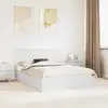 Image de vidaXL Lit de Rangement Réglable Blanc 140 x 190 cm Bois d'ingénierie