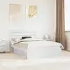 Image de vidaXL Cadre de lit avec tête de lit Blanc 160 x 200 cm Pin massif
