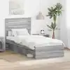 Image de vidaXL Cadre de lit Sonoma gris 100 x 200 cm Pin massif