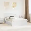 Image de vidaXL Cadre de lit avec tête de lit Blanc 160 x 200 cm Pin massif