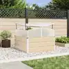 Image de vidaXL Jardinière Ivoire 100 x 100 x 77 cm Acier galvanisé