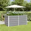 Image de vidaXL Jardinière Gris clair 160 x 80 x 75 cm Acier