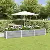 Image de vidaXL Jardinière Gris clair 290 x 50 x 45 cm Acier galvanisé