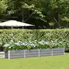 Image de vidaXL Jardinière Gris clair 385 x 50 x 45 cm Acier galvanisé