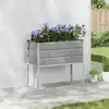 Image de vidaXL Jardinière Gris clair 100 x 45 x 90 cm Acier galvanisé