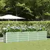 Image de vidaXL Jardinière Vert pastel 385 x 50 x 77 cm Acier galvanisé