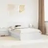 Image de vidaXL Cadre de lit avec tête de lit Blanc 120 x 190 cm Pin massif