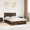 Image de vidaXL Cadre de lit Chêne fumé 140 x 190 cm Bois d'ingénierie