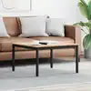 Image de vidaXL Table basse Naturel 80 x 80 x 45 cm Bois de pin massif