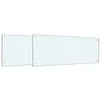 Image de vidaXL Crédence de cuisine 2 pcs Blanc 100 x 40 cm verre trempé, Crédence en verre moderne, résistante à la chaleur, style chic, facile à installer, parfaite pour votre cuisine