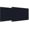 Image de vidaXL Crédence de cuisine 2 pcs Noir 90 x 50 cm verre trempé, Crédence en verre moderne, résistante à la chaleur, style chic, facile à installer, parfaite pour votre cuisine