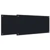 Image de vidaXL Crédence de cuisine 2 pcs Noir 100 x 50 cm verre trempé, Crédence en verre moderne, résistante à la chaleur, style chic, facile à installer, parfaite pour votre cuisine