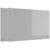 Image de vidaXL Crédence de cuisine 2 pcs Gris clair 80 x 50 cm verre trempé, Crédence en verre moderne, résistante à la chaleur, style chic, facile à installer, parfaite pour votre cuisine