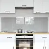 Image de vidaXL Crédence de cuisine 2 pcs Gris clair 80 x 50 cm verre trempé