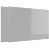 Image de vidaXL Crédence de cuisine 2 pc Gris clair 90 x 60 cm verre trempé
