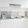 Image de vidaXL Crédence de cuisine 2 pc Gris clair 100 x 40 cm verre trempé