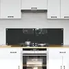 Image de vidaXL Crédence de cuisine 2 pc Gris foncé 70 x 40 cm verre trempé