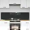 Image de vidaXL Crédence de cuisine 2 pc Gris foncé 80 x 40 cm verre trempé
