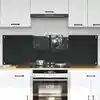Image de vidaXL Crédence de cuisine 2 pc Gris foncé 80 x 50 cm verre trempé