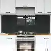 Image de vidaXL Crédence de cuisine 2 pc Gris foncé 80 x 60 cm verre trempé