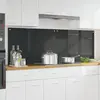 Image de vidaXL Crédence de cuisine 2 pc Gris foncé 90 x 60 cm verre trempé