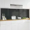 Image de vidaXL Crédence de cuisine 2 pcs Gris foncé 100 x 60 cm verre trempé