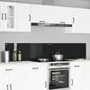 Image de vidaXL Crédence de cuisine 2 pc Noir 110 x 40 cm verre trempé