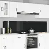 Image de vidaXL Crédence de cuisine 2 pc Noir 110 x 50 cm verre trempé