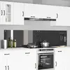 Image de vidaXL Crédence de cuisine 2 pc Gris foncé 110 x 50 cm verre trempé