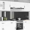 Image de vidaXL Crédence de cuisine 2 pc Gris foncé 110 x 60 cm verre trempé