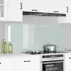 Image de vidaXL Crédence de cuisine 2 pc Blanc 80 x 60 cm verre trempé
