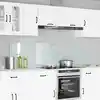 Image de vidaXL Crédence de cuisine 2 pc Blanc 100 x 50 cm verre trempé