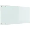 Image de vidaXL Crédence de cuisine 2 pcs Blanc 100 x 60 cm verre trempé, Design de cuisine élégant : Dosseret en verre résistant, mur anti-chaleur, style moderne pour réno maison