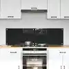 Image de vidaXL Crédence de cuisine 2 pcs Noir 70 x 40 cm verre trempé