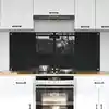 Image de vidaXL Crédence de cuisine 2 pc Noir 70 x 60 cm verre trempé