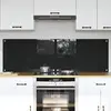 Image de vidaXL Crédence de cuisine 2 pc Noir 80 x 50 cm verre trempé