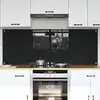 Image de vidaXL Crédence de cuisine 2 pcs Noir 80 x 60 cm verre trempé