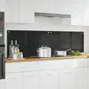 Image de vidaXL Crédence de cuisine 2 pcs Noir 90 x 50 cm verre trempé