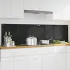 Image de vidaXL Crédence de cuisine 2 pc Noir 100 x 50 cm verre trempé