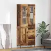 Image de vidaXL Haut Armoire 2 pc Bois ancien 69,5 x 34 x 180 cm
