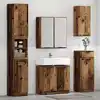 Image de vidaXL Ensemble de mobilier de salle de bain 4 pcs Bois ancien