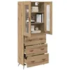 Image de vidaXL Buffet avec étagère 2 pc Chêne artisanal 69,5 x 34 x 180 cm