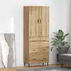 Image de vidaXL Haut Armoire 2 pc Chêne artisanal 69,5 x 34 x 180 cm
