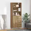 Image de vidaXL Haut Armoire Chêne artisanal 69,5 x 32,5 x 180 cm