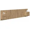 Image de vidaXL Tête de lit avec armoire 3 pc Chêne artisanal Bois d'ingénierie